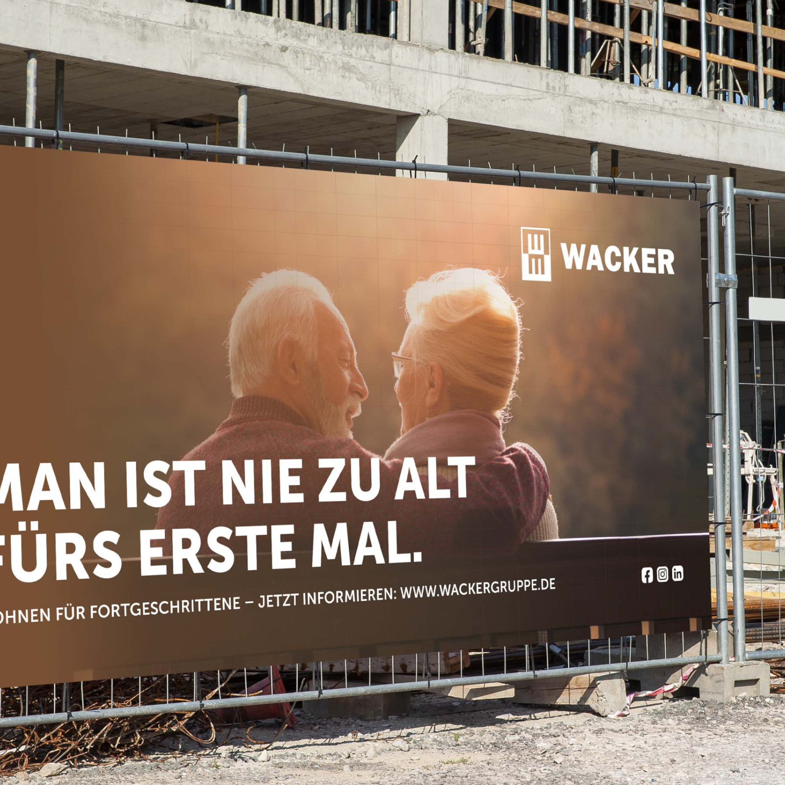 Wacker Bauzaunbanner